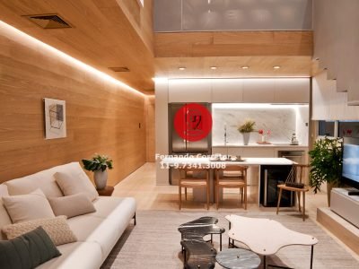 LIVING + COZINHA APTO 80 m²