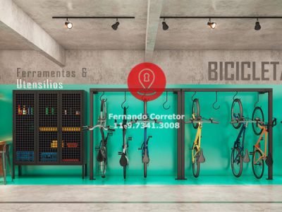 Viva BENX Pompéia Bicicletário com Ferramentas e Utensílios Juntos